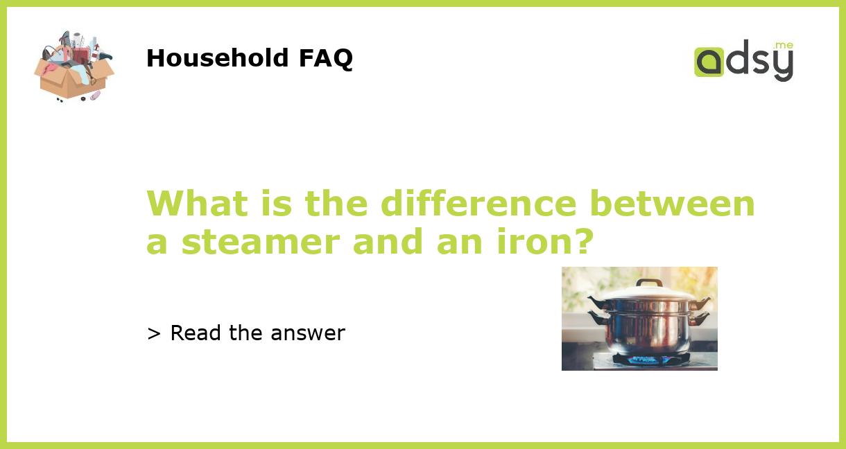 What is the difference between a steamer and an iron?