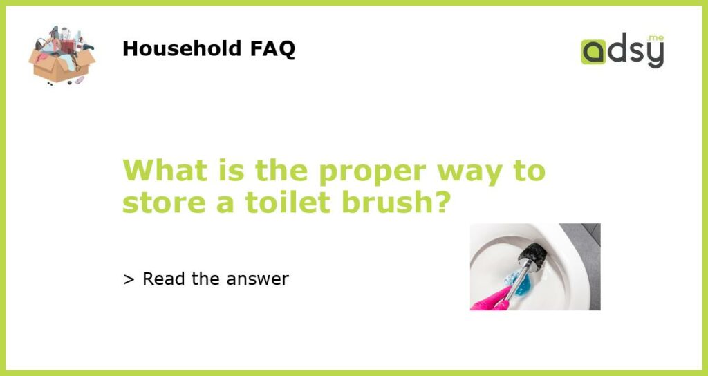 What is the proper way to store a toilet brush?