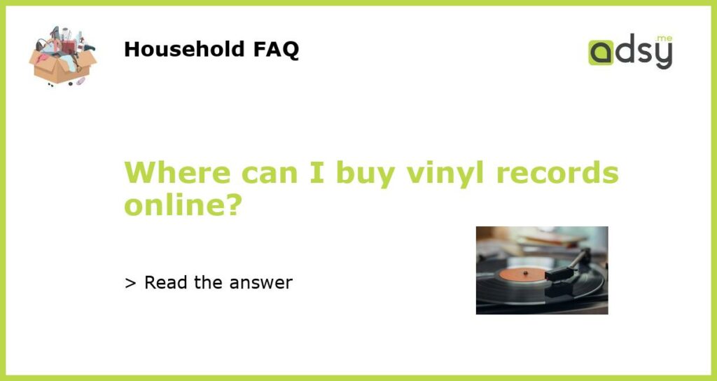 Where can I buy vinyl records online featured