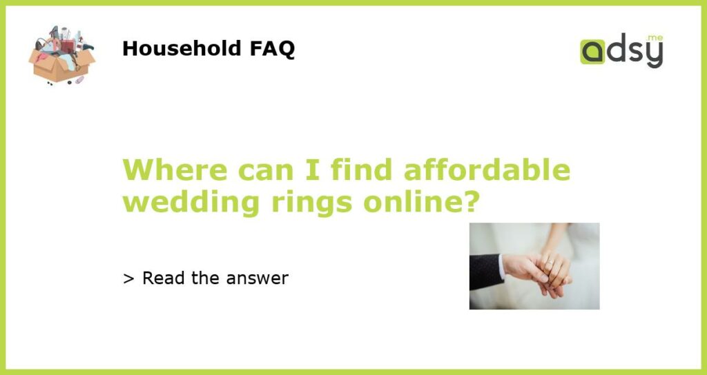 Where can I find affordable wedding rings online?