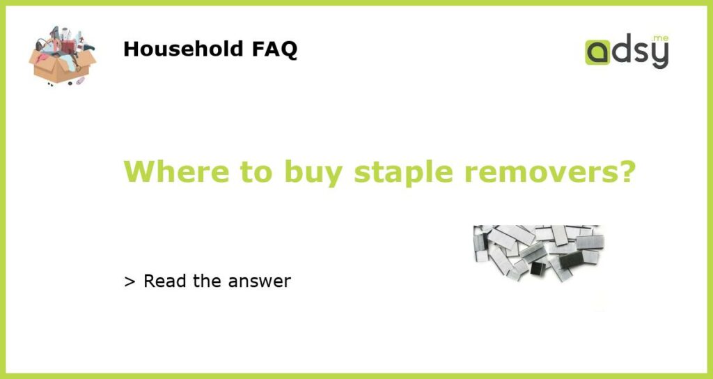 Where to buy staple removers featured