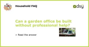 Can a garden office be built without professional help featured
