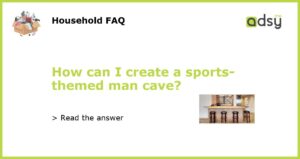 How can I create a sports themed man cave featured