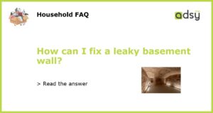 How can I fix a leaky basement wall featured