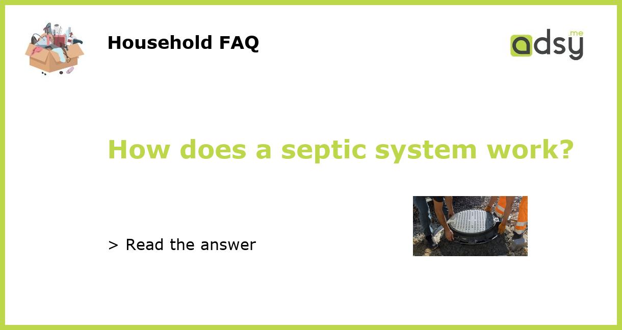 How does a septic system work?