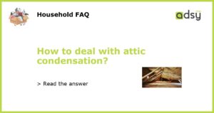 How to deal with attic condensation featured