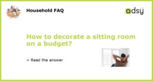 How to decorate a sitting room on a budget featured