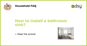 How to install a bathroom sink featured