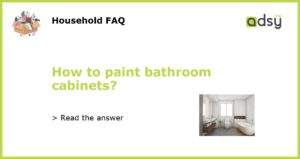 How to paint bathroom cabinets featured
