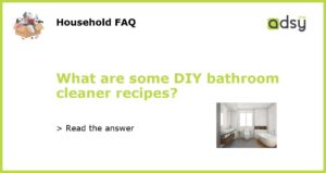 What are some DIY bathroom cleaner recipes featured