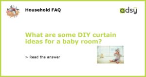 What are some DIY curtain ideas for a baby room featured