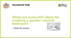 What are some DIY ideas for creating a gender neutral bedroom featured