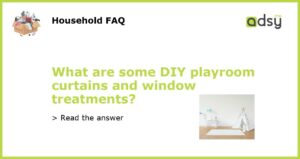 What are some DIY playroom curtains and window treatments featured