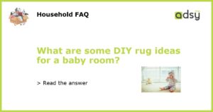 What are some DIY rug ideas for a baby room featured