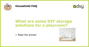 What are some DIY storage solutions for a playroom featured