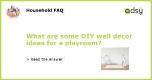 What are some DIY wall decor ideas for a playroom featured