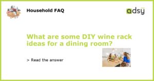What are some DIY wine rack ideas for a dining room featured