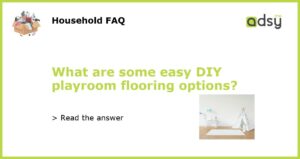 What are some easy DIY playroom flooring options featured