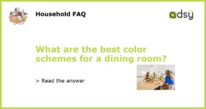 What are the best color schemes for a dining room featured