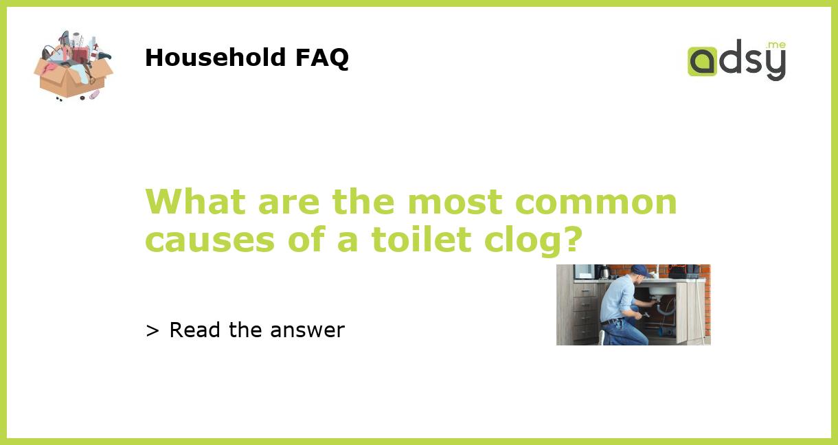 What are the most common causes of a toilet clog?