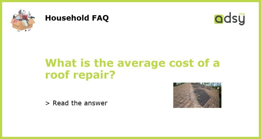 What is the average cost of a roof repair featured