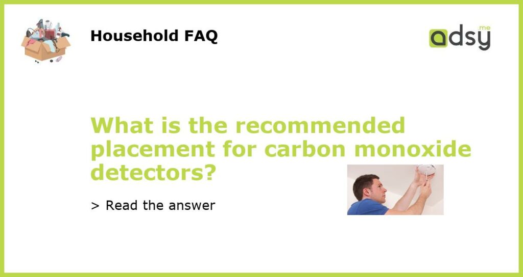 What is the recommended placement for carbon monoxide detectors featured